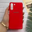 قاب گوشی Galaxy S21 FE سامسونگ طرح سیلیکونی ژله ای TPU قرمز کد 128390