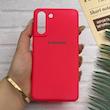 قاب گوشی Galaxy S21 FE سامسونگ طرح سیلیکونی ژله ای TPU سرخابی کد 128391