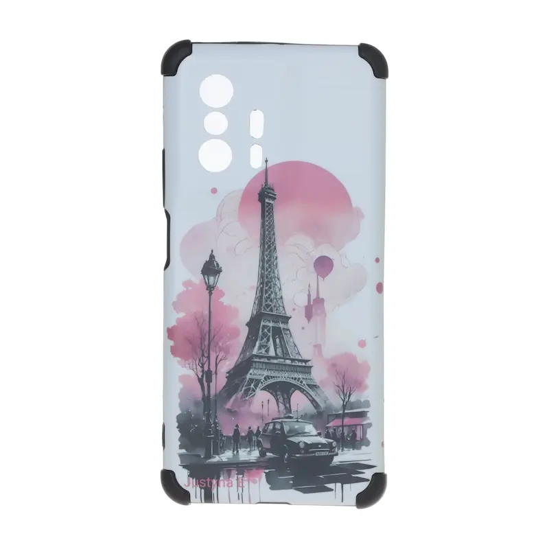 قاب گوشی Mi 11T - Mi 11T Pro شیائومی فانتزی هارد HARD ایربگ دار کپسولی محافظ لنزدار برج ایفل کد 127235