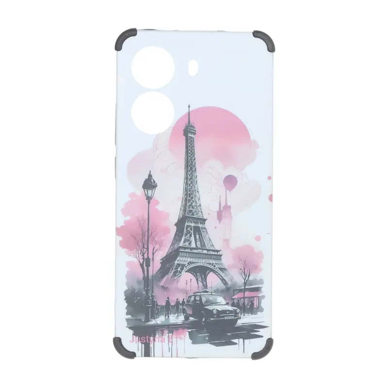 قاب گوشی Poco X7 Pro شیائومی فانتزی هارد HARD ایربگ دار کپسولی محافظ لنزدار برج ایفل کد 127273