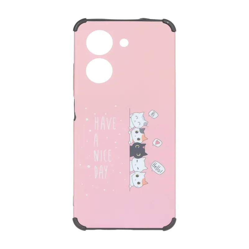 قاب گوشی Redmi A5 - Poco C71 شیائومی فانتزی هارد HARD ایربگ دار کپسولی محافظ لنزدار گربه کد 127277