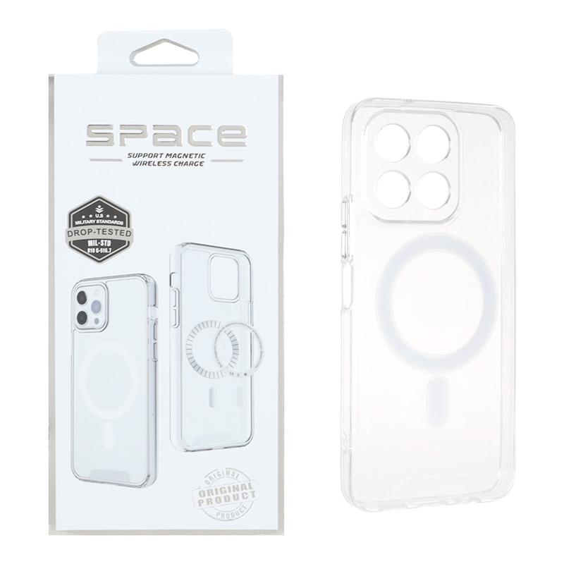 قاب گوشی Honor X6B آنر اورجینال اسپیس مگ سیف Space Magsafe طرح طلقی شیشه ای شفاف کد 98663