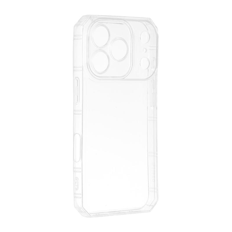 قاب گوشی iPhone 17 Pro آیفون طرح ژله ای شفاف بی رنگ ایربگ دار کپسولی محافظ لنز دار کد 98726