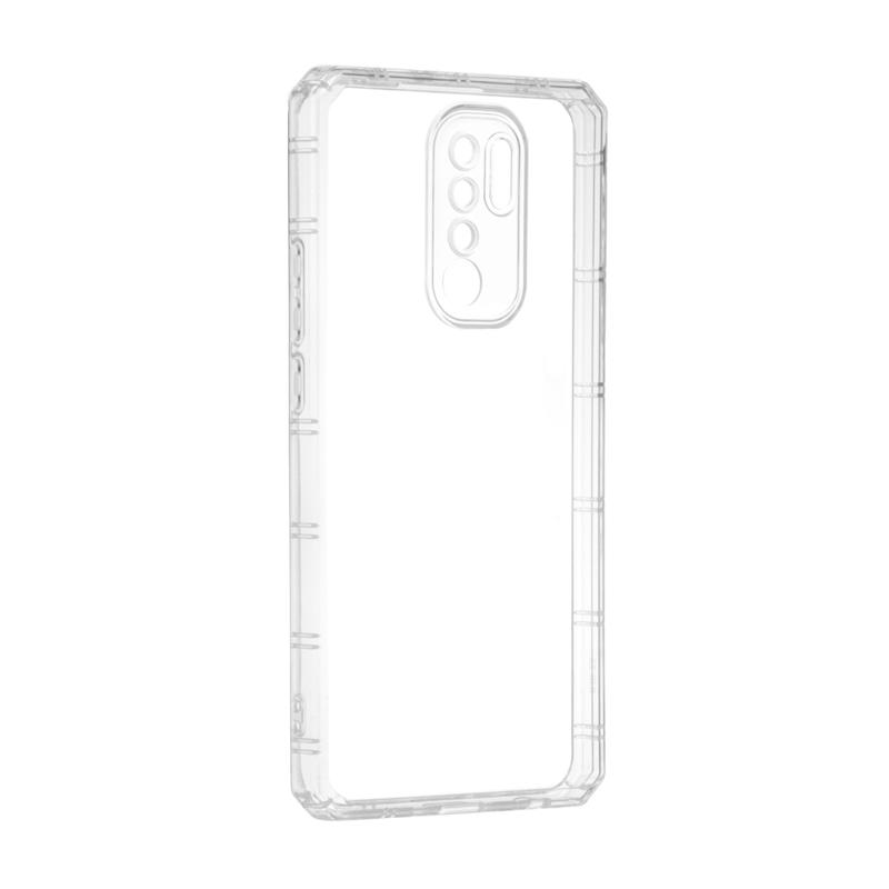 قاب گوشی Redmi 9 - Poco M2 شیائومی طرح ژله ای شفاف بی رنگ ایربگ دار کپسولی محافظ لنز دار کد 98740