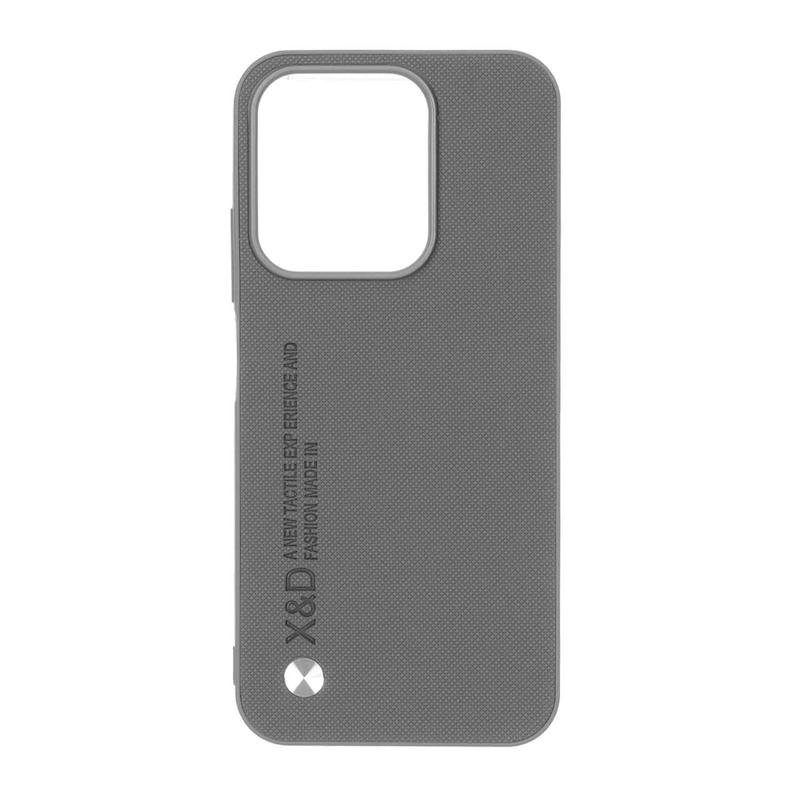 قاب گوشی Redmi 15C - Poco C85 شیائومی چرمی سخت Hard سوزنی X and D خاکستری کد 98751