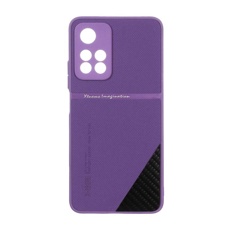 قاب گوشی Redmi Note 11 Pro Plus شیائومی Extreme Imagination طرح کربن سوزنی محافظ لنزدار بنفش کد 98766