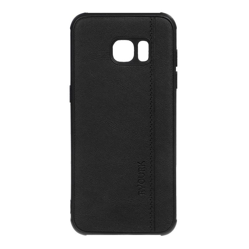 قاب گوشی Galaxy S7 Edge سامسونگ طرح ژله ای چرمی ساده Ryourk مشکی کد 98777