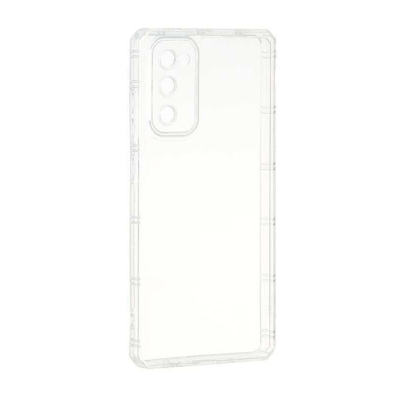 قاب گوشی Galaxy S20 FE سامسونگ طرح ژله ای شفاف بی رنگ ایربگ دار کپسولی محافظ لنز دار کد 98783