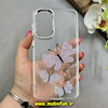 قاب گوشی Galaxy S24 FE سامسونگ اورجینال یونیک کیس Unique Case لاکچری شفاف نگین دار کرومی طرح پروانه کد E20-98787