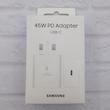 شارژر اصلی گوشی سامسونگ NFC دار تک پورت 45W وات Type-C سه پین ویتنام EP-T4510 سوپر فست شارژ رنگ سفید کد 130934