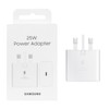 شارژر اصلی گوشی سامسونگ NFC دار تک پورت 25W وات Type-C سه پین ویتنام EP-T2510 سوپر فست شارژ رنگ سفید کد 130936