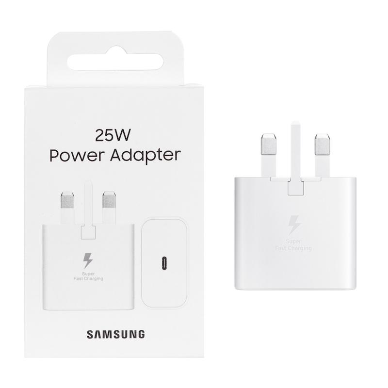 شارژر اصلی گوشی سامسونگ NFC دار تک پورت 25W وات Type-C سه پین ویتنام EP-T2510 سوپر فست شارژ رنگ سفید کد 130936