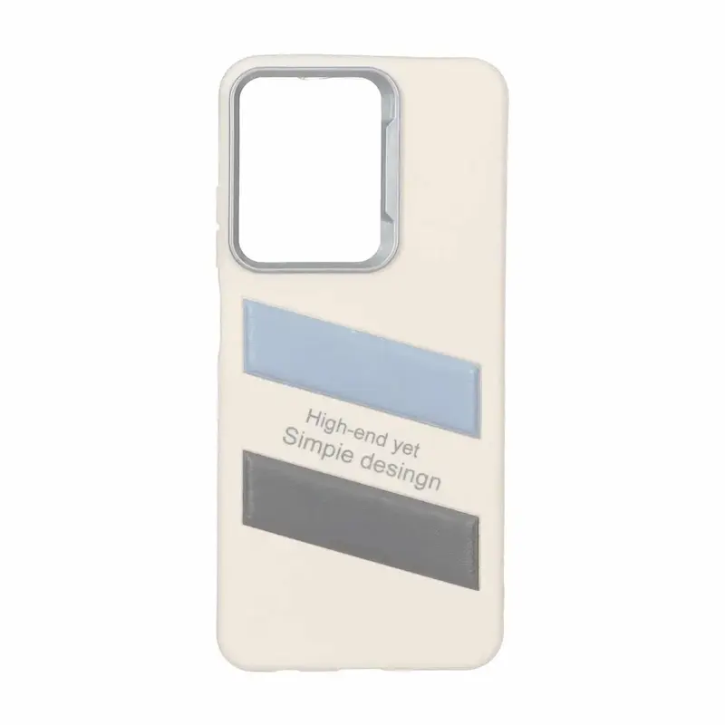 قاب گوشی Redmi A5 - Poco C71 شیائومی اورجینال لدرکیس برجسته Simple Design لنز سیلور کرم کد 127882