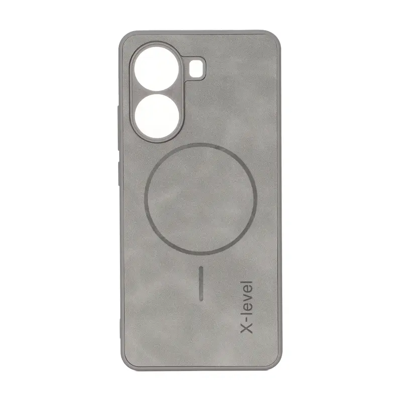 قاب گوشی Poco X7 Pro شیائومی اورجینال XLEVEL جیر طرح مگ سیف Hard طوسی کد 127533