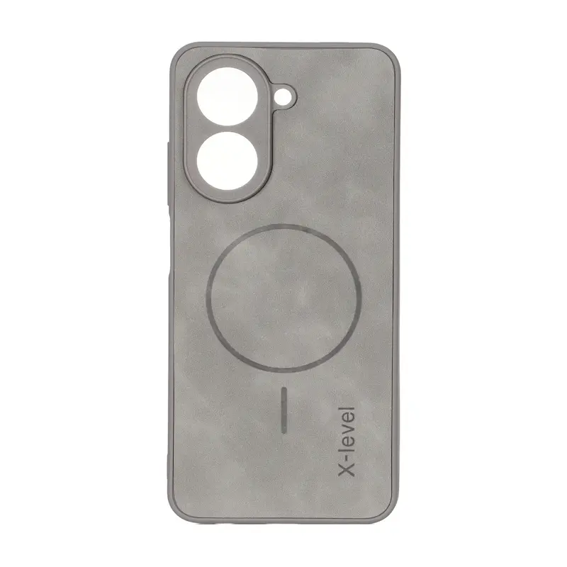 قاب گوشی Redmi A5 - Poco C71 شیائومی اورجینال XLEVEL جیر طرح مگ سیف Hard طوسی کد 127543
