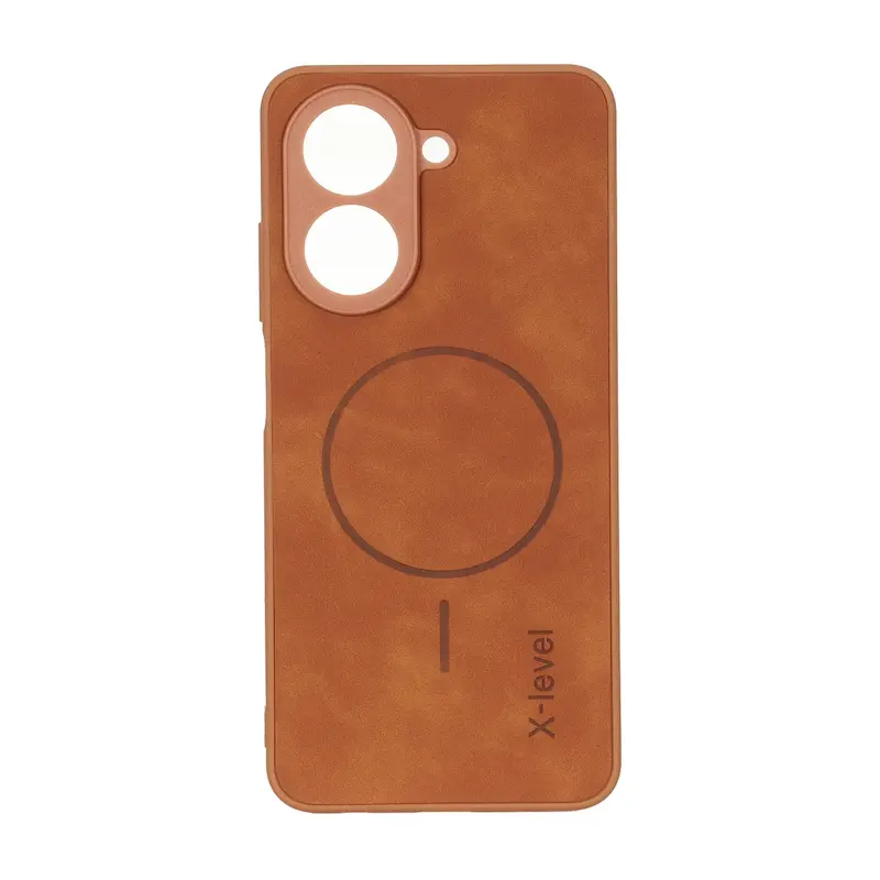 قاب گوشی Redmi A5 - Poco C71 شیائومی اورجینال XLEVEL جیر طرح مگ سیف Hard عسلی کد 127544