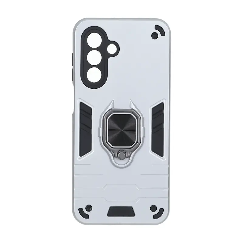 قاب گوشی Galaxy A17 سامسونگ ضد ضربه بتمن هولدر دار مگنتی محافظ لنز دار نقره ای کد 127329