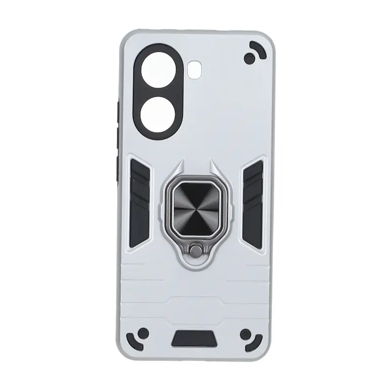 قاب گوشی Poco X7 Pro شیائومی ضد ضربه بتمن هولدر دار مگنتی محافظ لنز دار نقره ای کد 127352