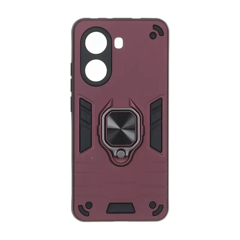 قاب گوشی Poco X7 Pro شیائومی ضد ضربه بتمن هولدر دار مگنتی محافظ لنز دار زرشکی کد 127353