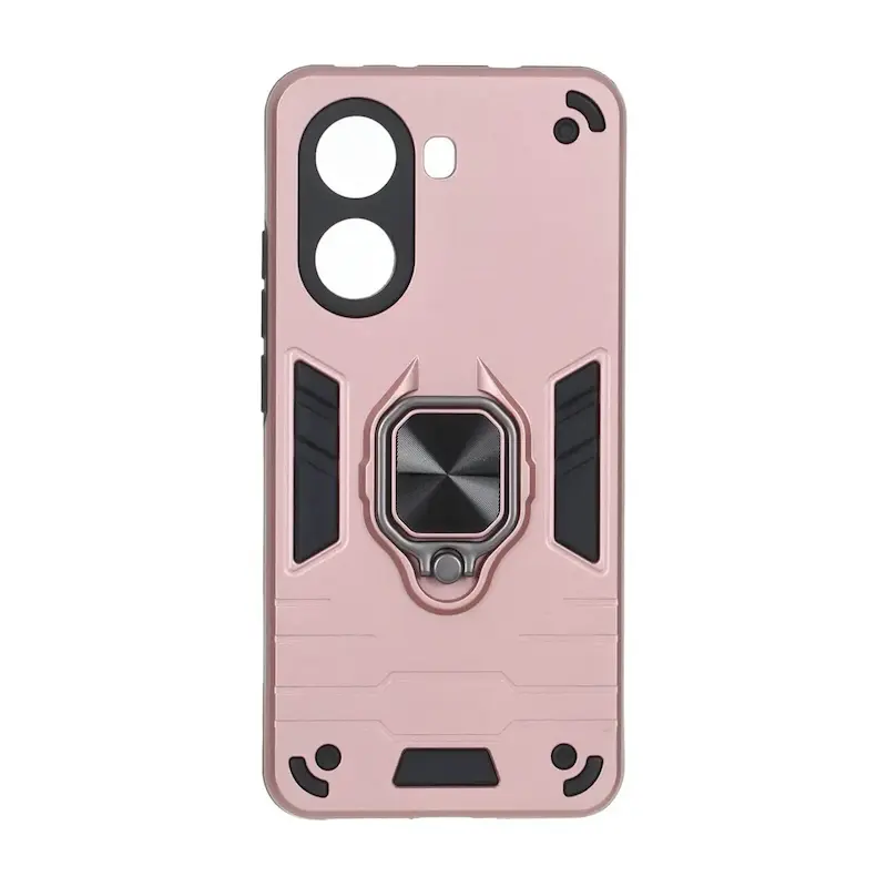 قاب گوشی Poco X7 Pro شیائومی ضد ضربه بتمن هولدر دار مگنتی محافظ لنز دار رزگلد کد 127354