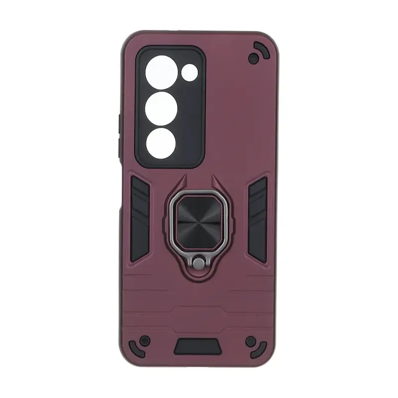 قاب گوشی Redmi 15 4G شیائومی ضد ضربه بتمن هولدر دار مگنتی محافظ لنز دار زرشکی کد 127365