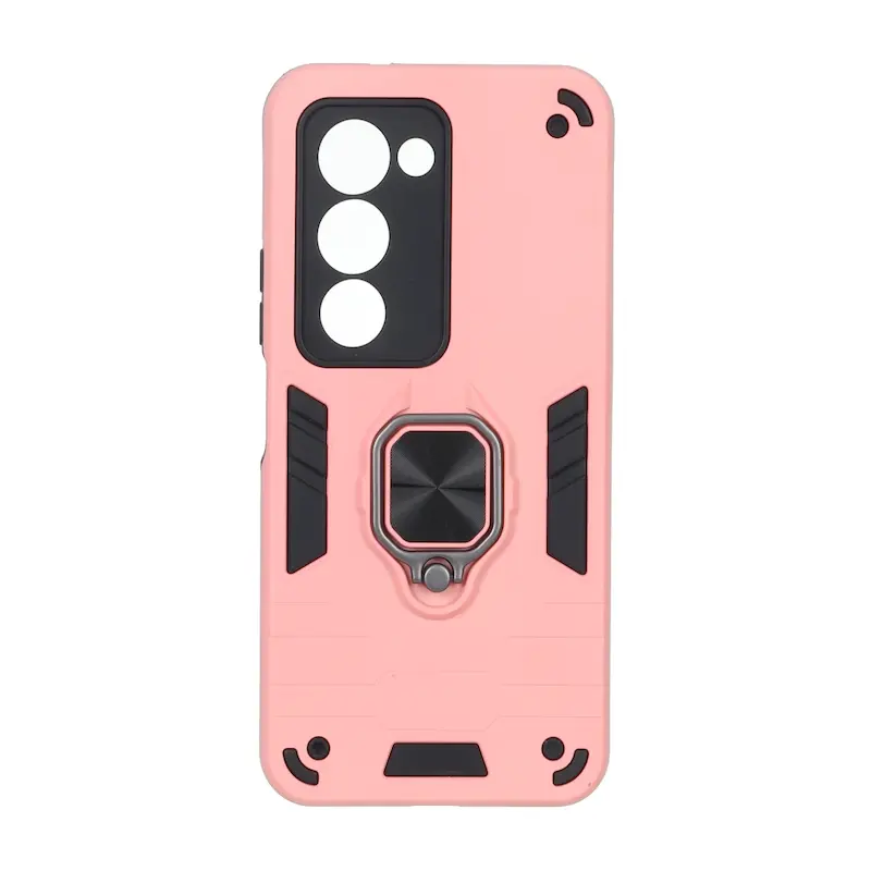 قاب گوشی Redmi 15 4G شیائومی ضد ضربه بتمن هولدر دار مگنتی محافظ لنز دار صورتی کد 127367
