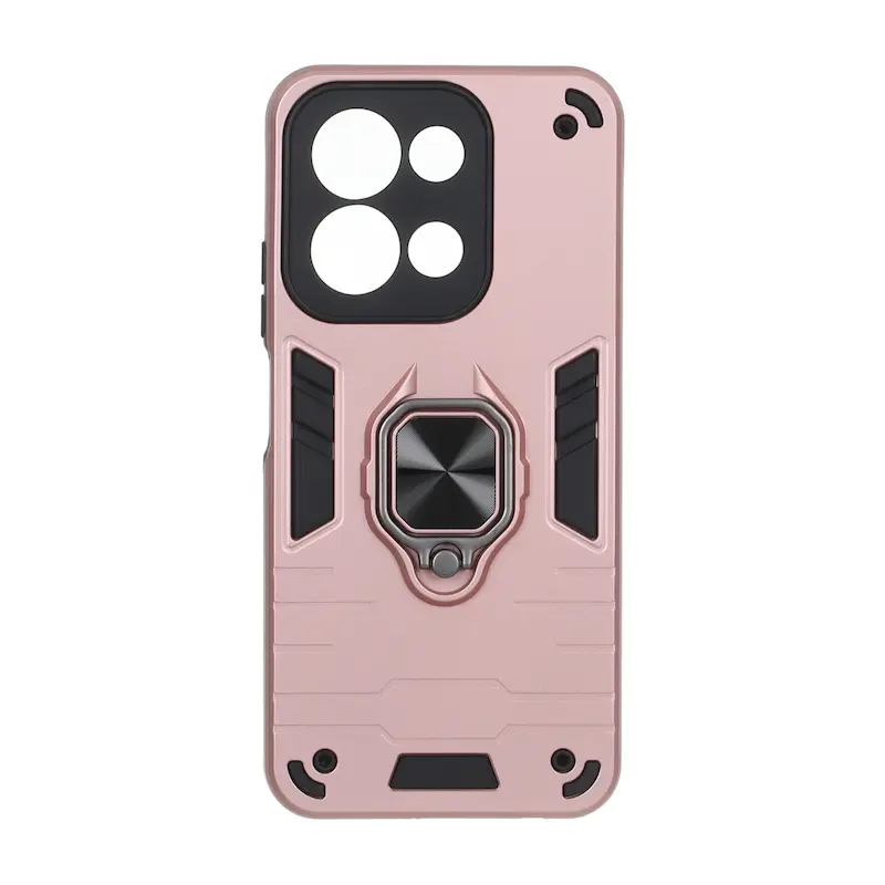 قاب گوشی Redmi 15C - Poco C85 شیائومی ضد ضربه بتمن هولدر دار مگنتی محافظ لنز دار رزگلد کد 127373