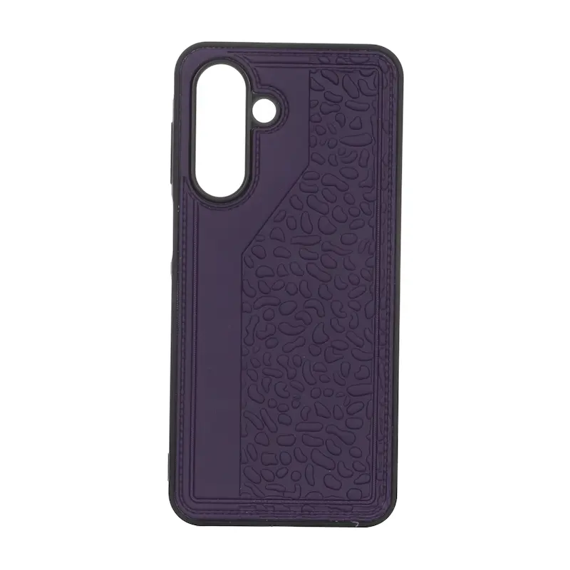 قاب گوشی Galaxy A17 سامسونگ طرح چرم سنگی برجسته Hard بنفش کد 127575