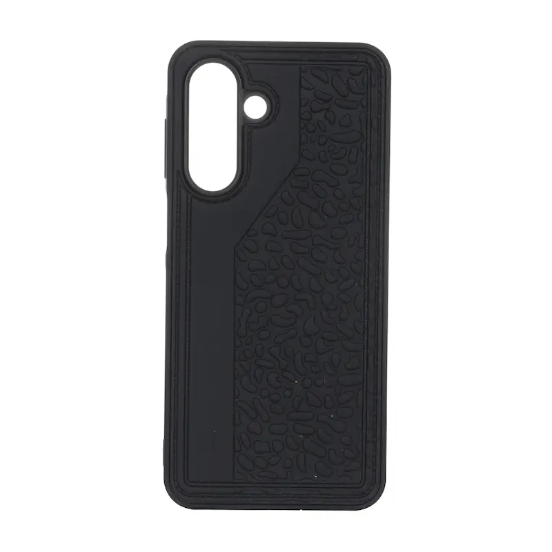 قاب گوشی Galaxy A17 سامسونگ طرح چرم سنگی برجسته Hard مشکی کد 127576