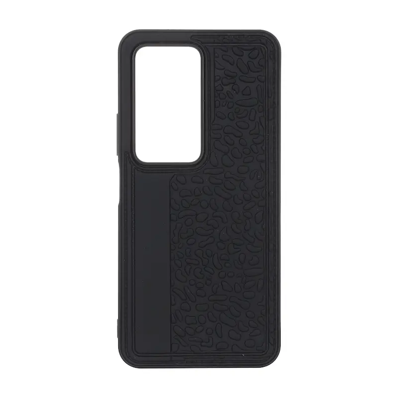 قاب گوشی Redmi 15 4G شیائومی طرح چرم سنگی برجسته Hard مشکی کد 127577