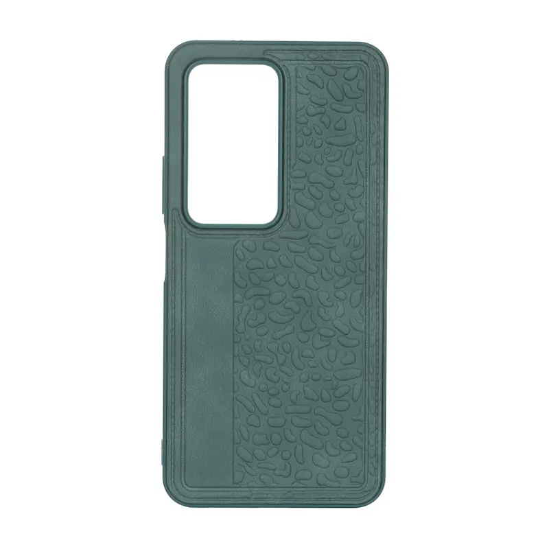 قاب گوشی Redmi 15 4G شیائومی طرح چرم سنگی برجسته Hard سبز کد 127581
