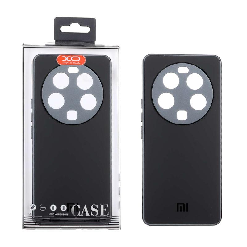 قاب گوشی Xiaomi 13 Ultra شیائومی مدل PVD ضد خش پشت گلس شیشه ای XO محافظ لنز دار مشکی کد 98815