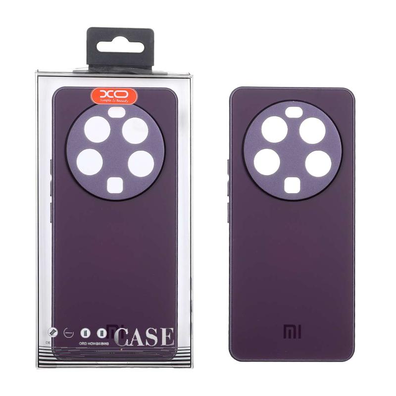 قاب گوشی Xiaomi 13 Ultra شیائومی مدل PVD ضد خش پشت گلس شیشه ای XO محافظ لنز دار بنفش کد 98817