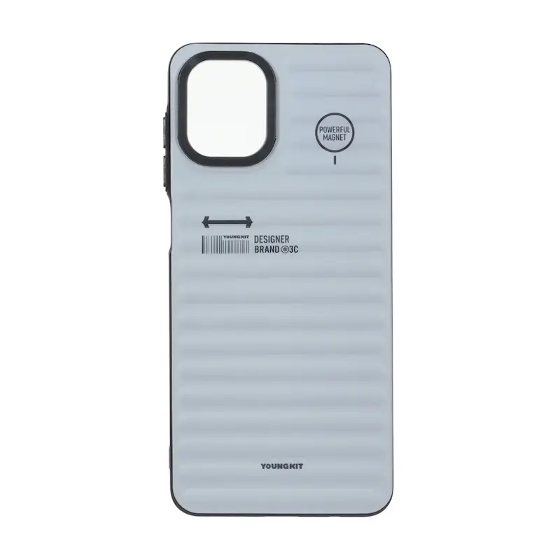 قاب گوشی Galaxy A07 سامسونگ یانگ کیت YOUNGKIT برجسته دور مات ایربگ دار طرح اسپرت SPORT طوسی روشن کد E8-98829