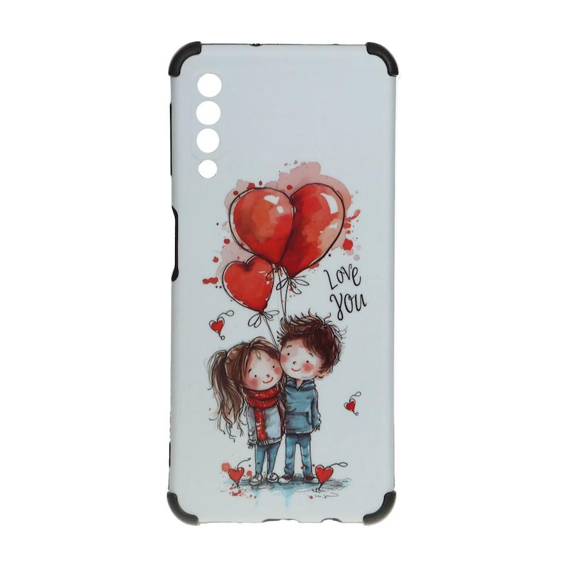 قاب گوشی Galaxy A7 2018 / A750 سامسونگ فانتزی هارد HARD ایربگ دار کپسولی محافظ لنزدار عاشقانه کد 98871