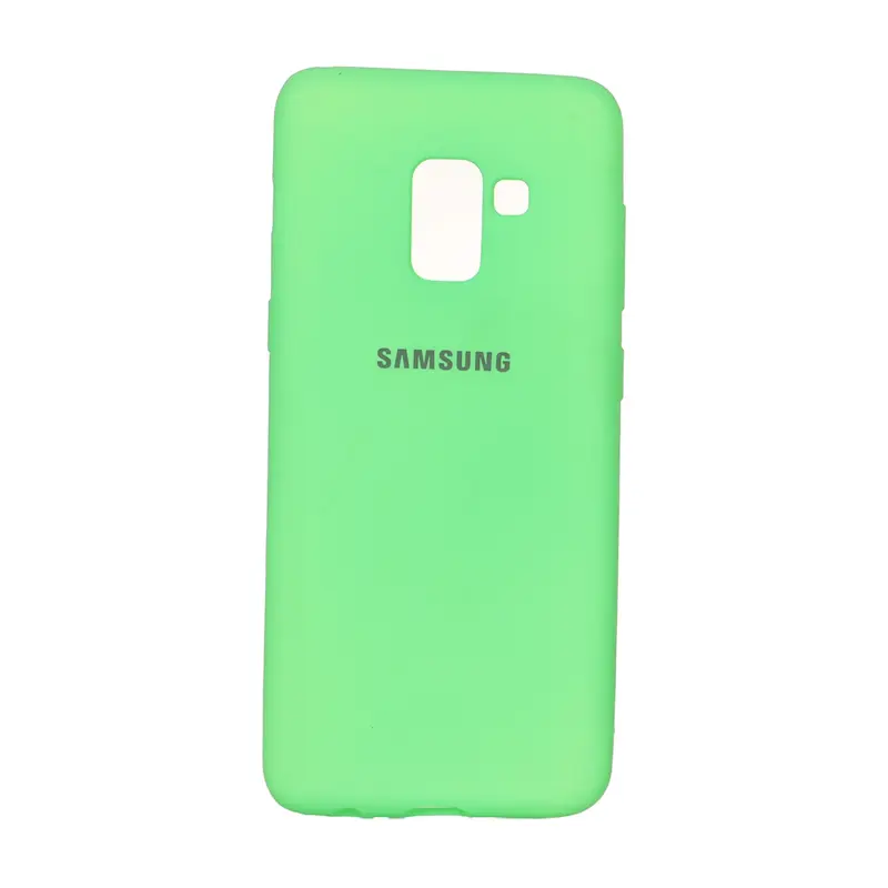 قاب گوشی Galaxy A8 2018 سامسونگ طرح سیلیکونی ژله ای TPU سبز کد 98878