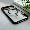 قاب گوشی iPhone 13 Pro Max آیفون اورجینال Orange Line مگ سیف دار طلقی شیشه ای شفاف مشکی کد 128432