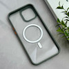 قاب گوشی iPhone 13 Pro Max آیفون اورجینال Orange Line مگ سیف دار طلقی شیشه ای شفاف طوسی کد 128434