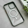 قاب گوشی iPhone 14 Pro Max آیفون اورجینال Orange Line مگ سیف دار طلقی شیشه ای شفاف طوسی کد 128435