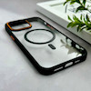 قاب گوشی iPhone 14 Pro Max آیفون اورجینال Orange Line مگ سیف دار طلقی شیشه ای شفاف مشکی کد 128437