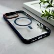 قاب گوشی iPhone 14 Pro Max آیفون اورجینال Orange Line مگ سیف دار طلقی شیشه ای شفاف سرمه ای کد 128439
