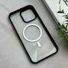 قاب گوشی iPhone 14 Pro Max آیفون اورجینال Orange Line مگ سیف دار طلقی شیشه ای شفاف سرمه ای کد 128439
