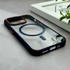 قاب گوشی iPhone 15 Pro آیفون اورجینال Orange Line مگ سیف دار طلقی شیشه ای شفاف سرمه ای کد 128448