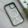 قاب گوشی iPhone 15 آیفون اورجینال Orange Line مگ سیف دار طلقی شیشه ای شفاف طوسی کد 128452