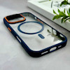 قاب گوشی iPhone 16 Pro آیفون اورجینال Orange Line مگ سیف دار طلقی شیشه ای شفاف سرمه ای کد 128460