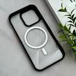 قاب گوشی iPhone 16 Pro آیفون اورجینال Orange Line مگ سیف دار طلقی شیشه ای شفاف مشکی کد 128461