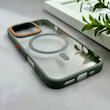 قاب گوشی iPhone 16 Pro آیفون اورجینال Orange Line مگ سیف دار طلقی شیشه ای شفاف طوسی کد 128463