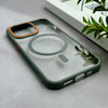 قاب گوشی iPhone 13 Pro آیفون اورجینال Orange Line مگ سیف دار طلقی شیشه ای شفاف طوسی کد 128464