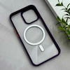 قاب گوشی iPhone 13 Pro آیفون اورجینال Orange Line مگ سیف دار طلقی شیشه ای شفاف بنفش کد 128465