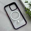 قاب گوشی iPhone 13 Pro آیفون اورجینال Orange Line مگ سیف دار طلقی شیشه ای شفاف بنفش کد 128465